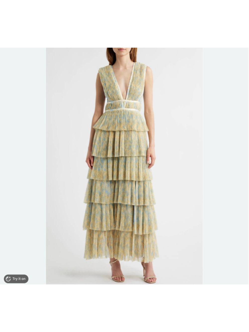 Hutch Amora Tiered Tulle Gown Dress